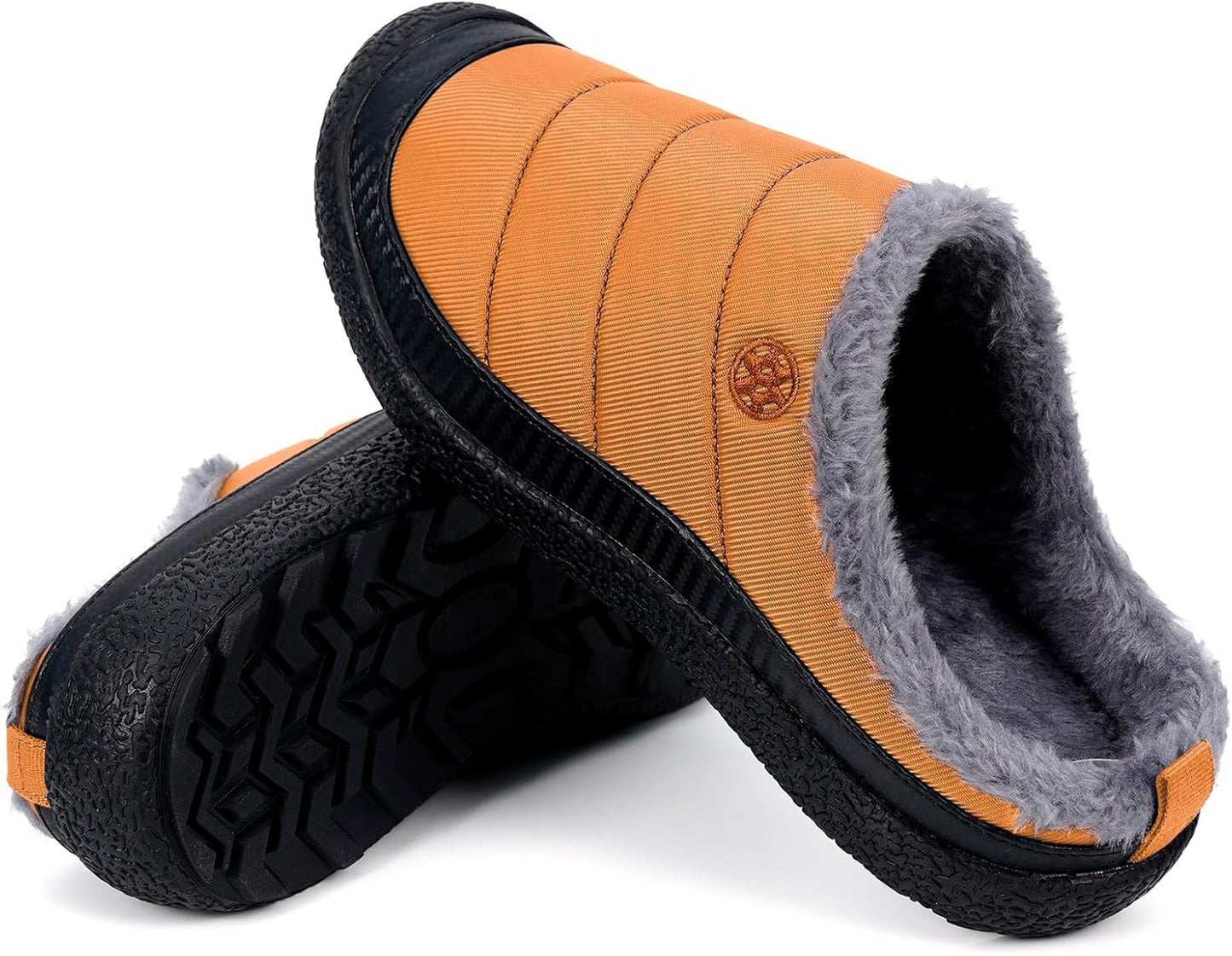 Womens Mens House Slippers Slip on Snow Winter Warm Fully Fur Lined Slippers Indoor Outdoor Shoes