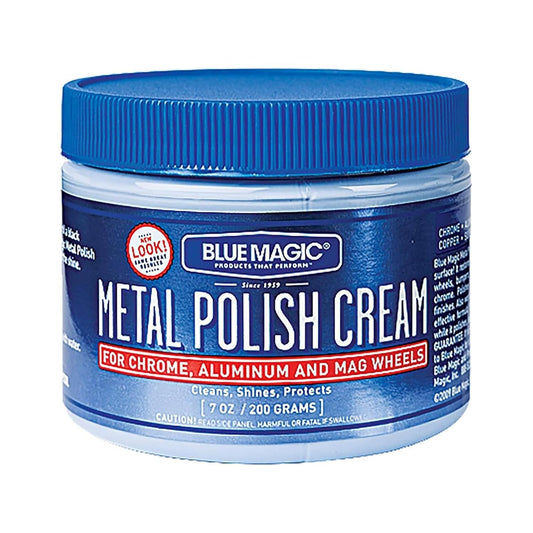 Blue Magic 400 Metal Polish Cream Non-Abrasive Tarnish and Oxidation Remover for Chrome, Aluminium, Brass, Copper, Sterling Silver and Stainless Steel, 7 oz., Pack of 1