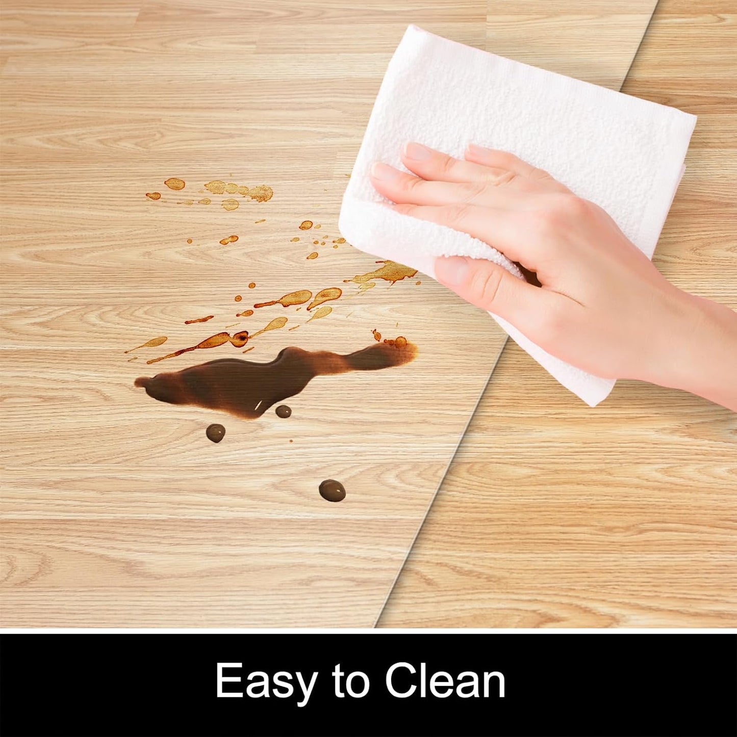 Kuyal Chair Mat for Hardwood Floor,46 x 53 inches Rectangle Desk Durable Wood/Tile Protection Mat for Rolling Chairs, Non-Studded Bottom