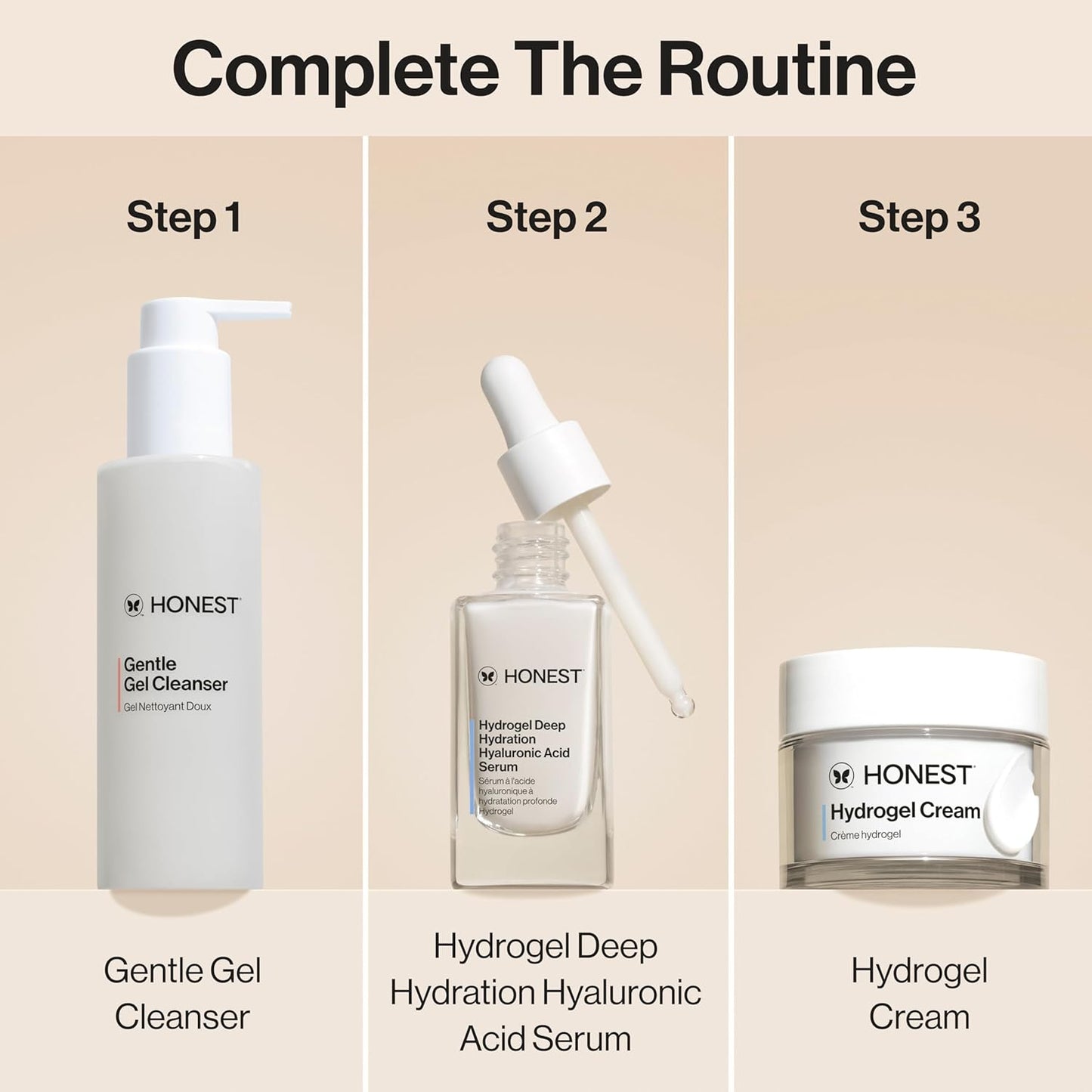 Honest Beauty Mini Gentle Gel Daily Face Cleanser | Calms, Refreshes, + Hydrates | Vegan + Safe for Sensitive Skin | Travel Size, 1.5 fl oz