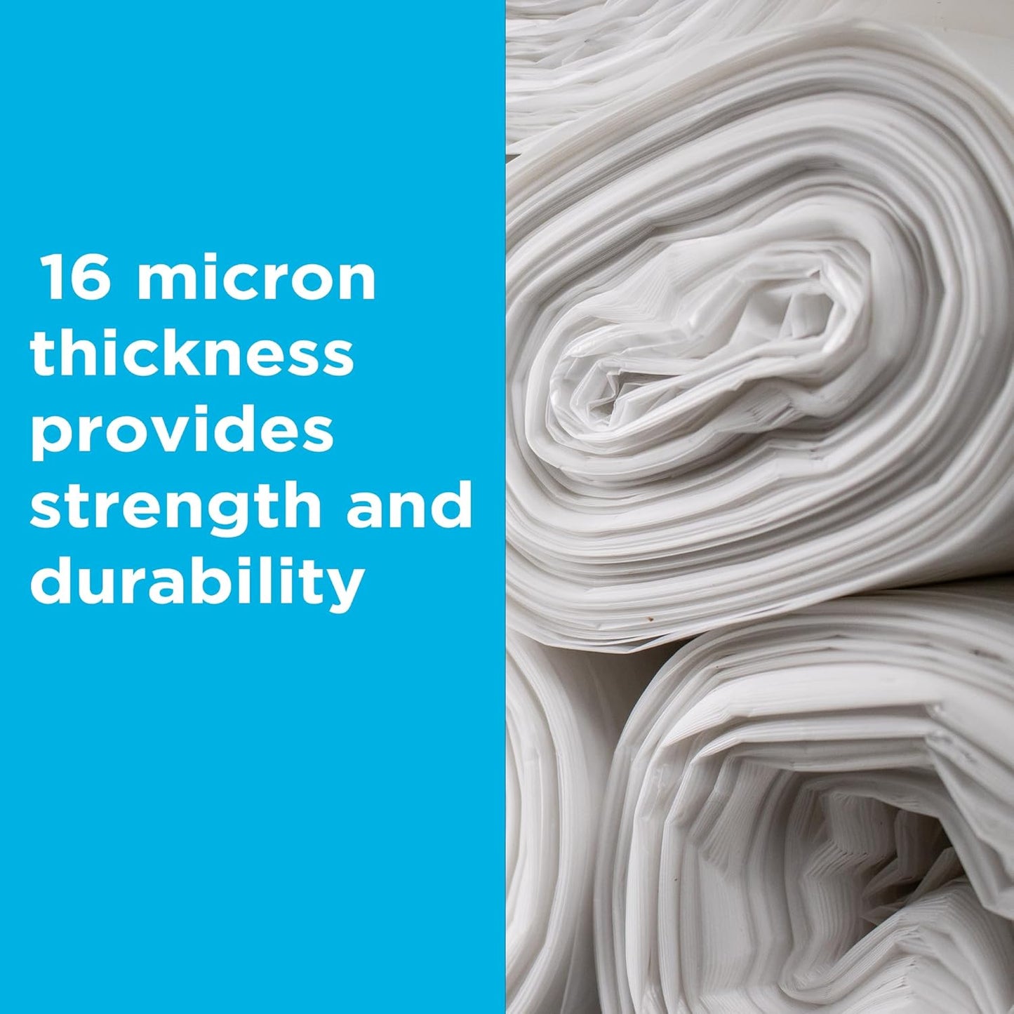 Clear Trash Bags,40-45 Gallon Trash Bags, 40" x 48", 250 Count, 16 Micron, High Density, Ideal for Janitors, Facility Managers, Industrial, Recycling