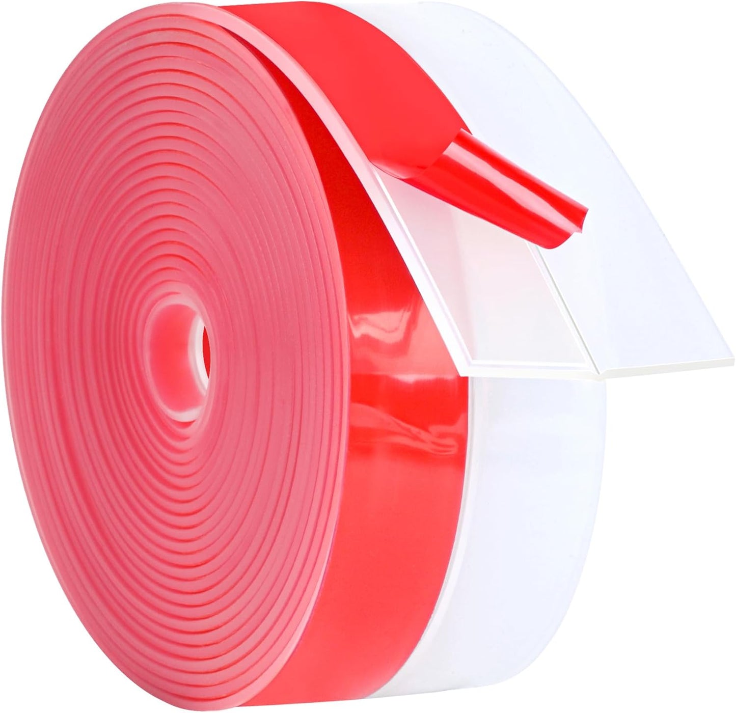 ToLanbbt Weather Stripping Silicone Door Seal Strip 3 in x 20 ft Door Draft Stopper Self Adhesive Door Draft Tape, Side & Bottom Gaps Insulation Strip for Glass Shower Door Sliding Door Window, Clear
