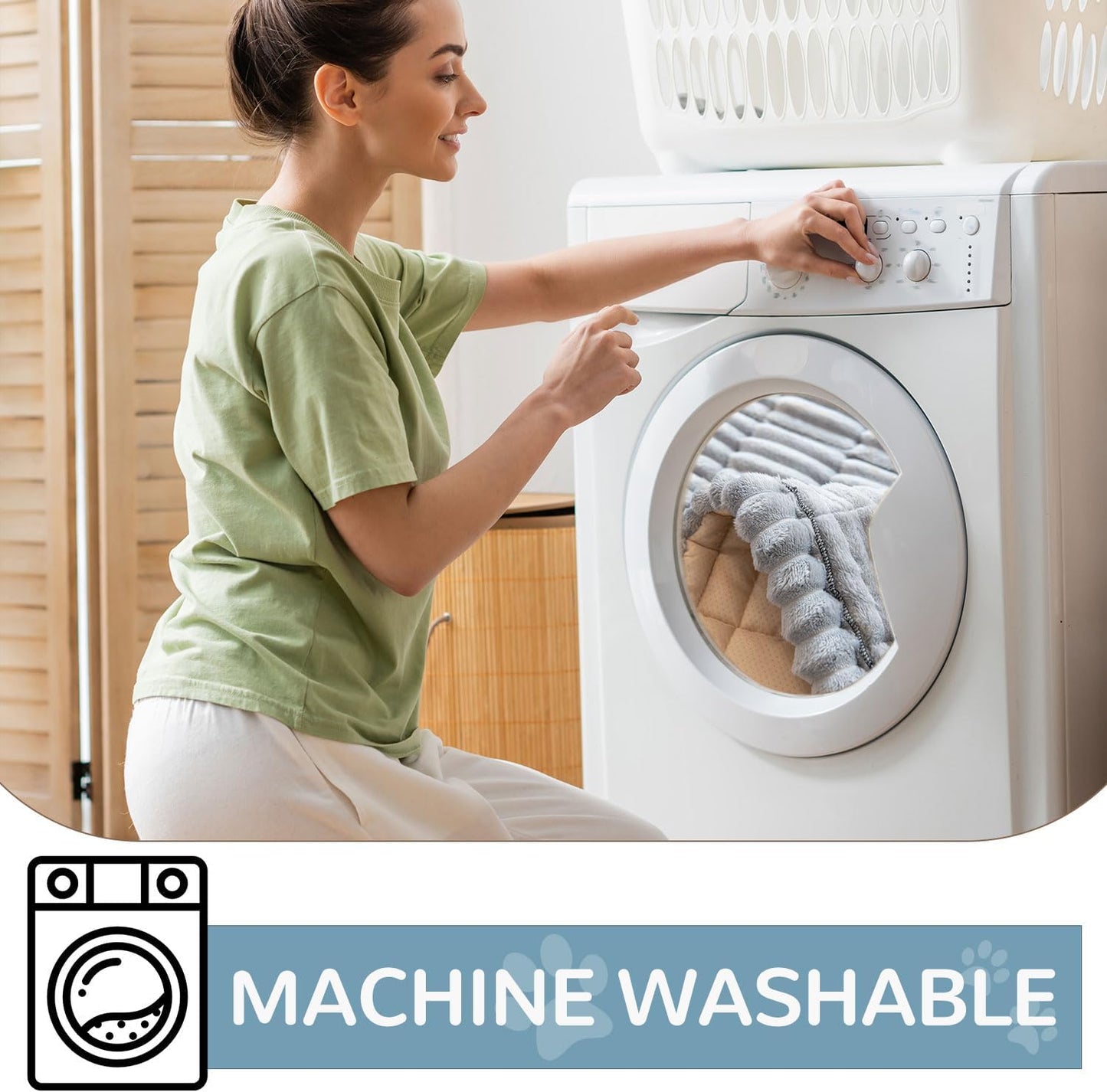 OTOB Dog Couch Covers for 3 Cushion Washable Non Slip Plush Pet Friendly Bed Mat Sofa Cover for Dogs, All Seasons Cozy Soft Fuzzy Furniture Protector Sofa Slipcovers (Gray, 27.6" x 59.1")