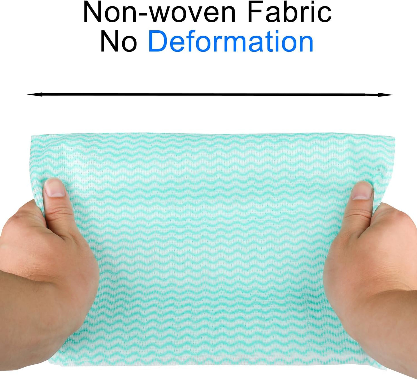 100 Count Disposable Cleaning Towels and Dish Cloths,Super Absorbent Dishcloths,Multi-Surface Cleaning Wipes for Kitchen Dishes, Windows, Bathroom (Green)