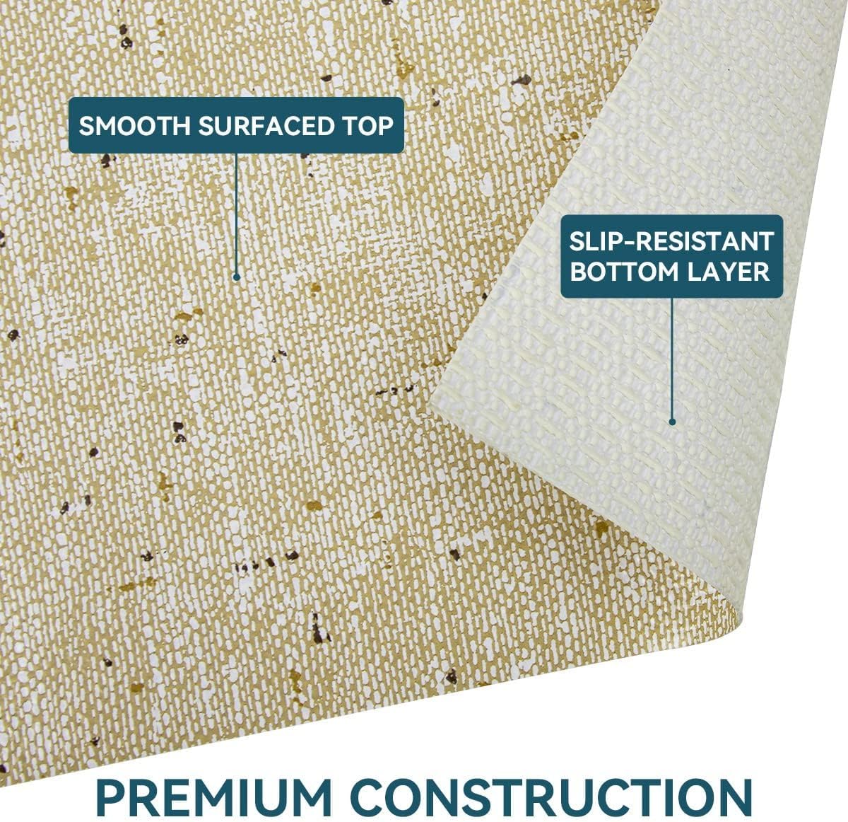 Shelf Liner, 20 Inch x 12 Feet Shelf Liner Non Adhesive, Drawer Liner Non Slip Kitchen Mat Waterproof Oil-Proof for Kitchen Cabinet, Shelves, Refrigerator, Storage, Desks, Easy to Trim