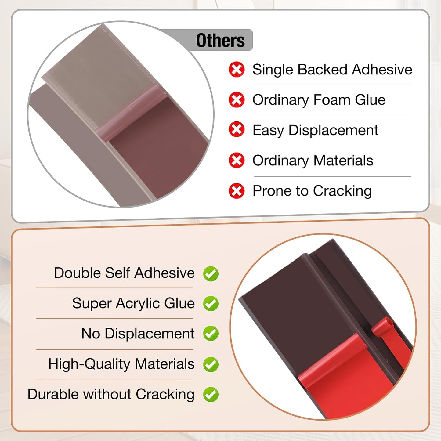 Floor Transition Strip Self Adhesive Vinyl Door Threshold for Doorways Carpet Edging Trim Overlap Edge Reducer for Laminate Floor, Carpet, Tile (Dark Walnut Grain, 2/5" to 3/5", 3.3Ft)