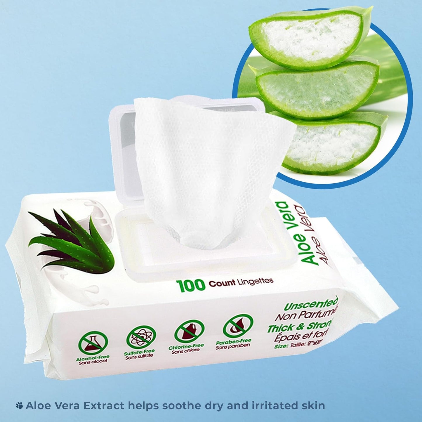 Best Pet Supplies Pet Wipes for Dogs - Dog Wipes Cleaning Deodorizing, for Coats, Ears, Paws - Hydrating, Aloe Vera