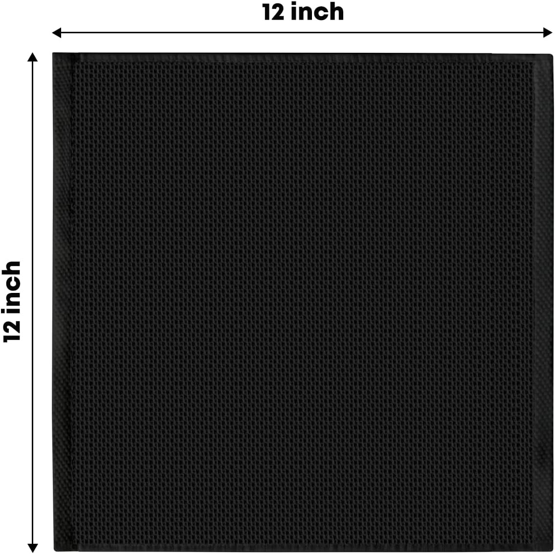 Artoid Mode 100% Cotton Black Waffle Weave Kitchen Dish Cloths, 12x12 Inch Ultra Soft Absorbent Quick Drying Kitchen Dish Towels Set of 6