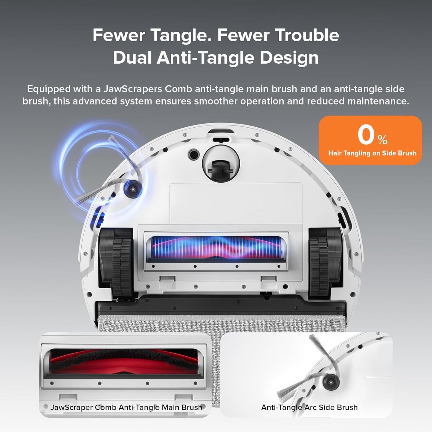 roborock Q10 X5 Robot Vacuum and Mop Combo, 10,000 Pa HyperForce, Dual Anti-Tangle System, Auto Mop Lifting, JawScrapers Brush & High-Intensity Mop, Reactive Tech Obstacle Avoidance, PreciSense LiDAR