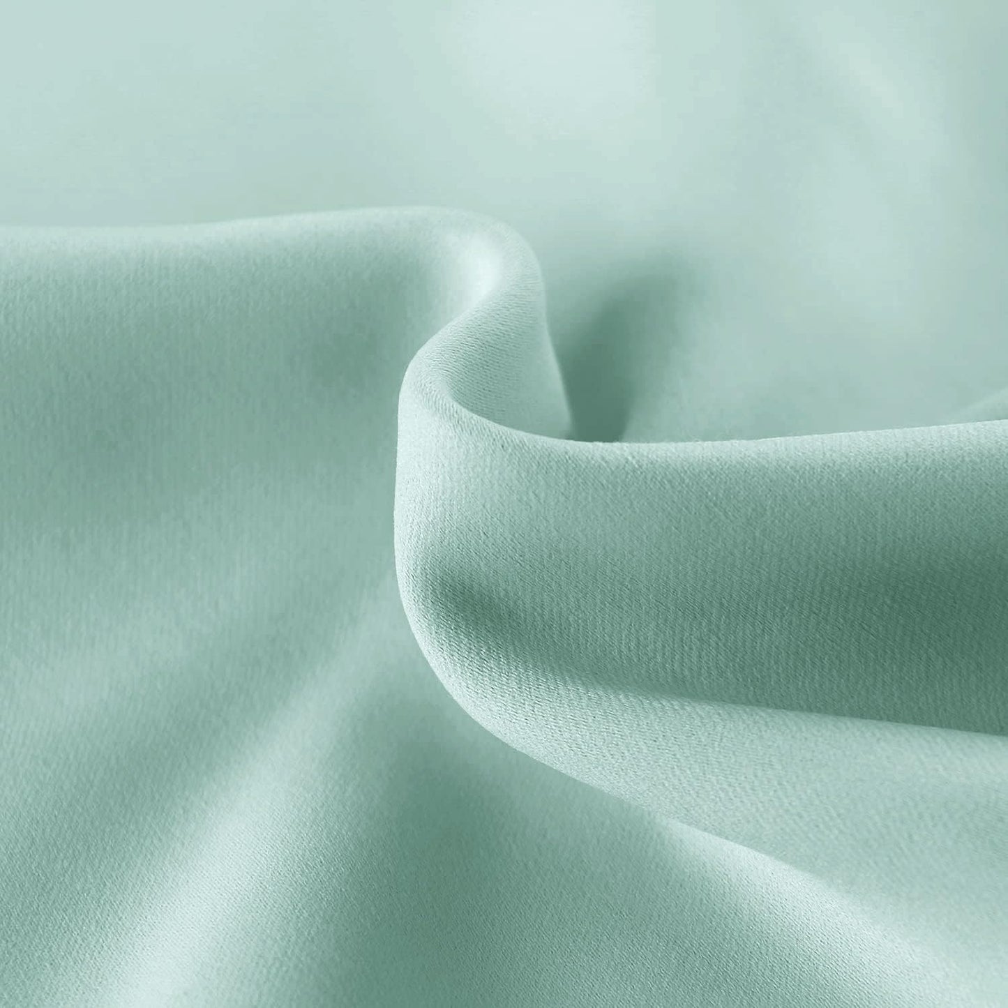 DWCN French Door Curtains – Rod Pocket Thermal Blackout Curtain for Doors with Glass Window, Kitchen and Patio Doors for Privacy, 54 X 72 Inches Long, 1 Curtain Panel with Tieback, Mint Green