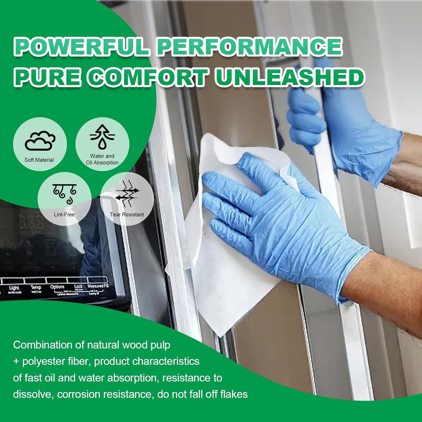 Cleanroom Wipes 6"x6" (300 Pcs, Cellulose/Polyester Blend, Grade B 56GSM) Lint Free Wipes for Laboratory, Electronics, Pharmaceutical,Printing,Automotives and Semiconductor Industries