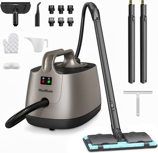 Steam Cleaner for home, 293°F 58 PSI Powerful Multipurpose Steam Mop for Home Use, 50Oz Capacity, Heavy Duty Steamer for Carpets, Handheld Steamers, Floors, Cars, Tiles, Crack Cleaning, Titanium