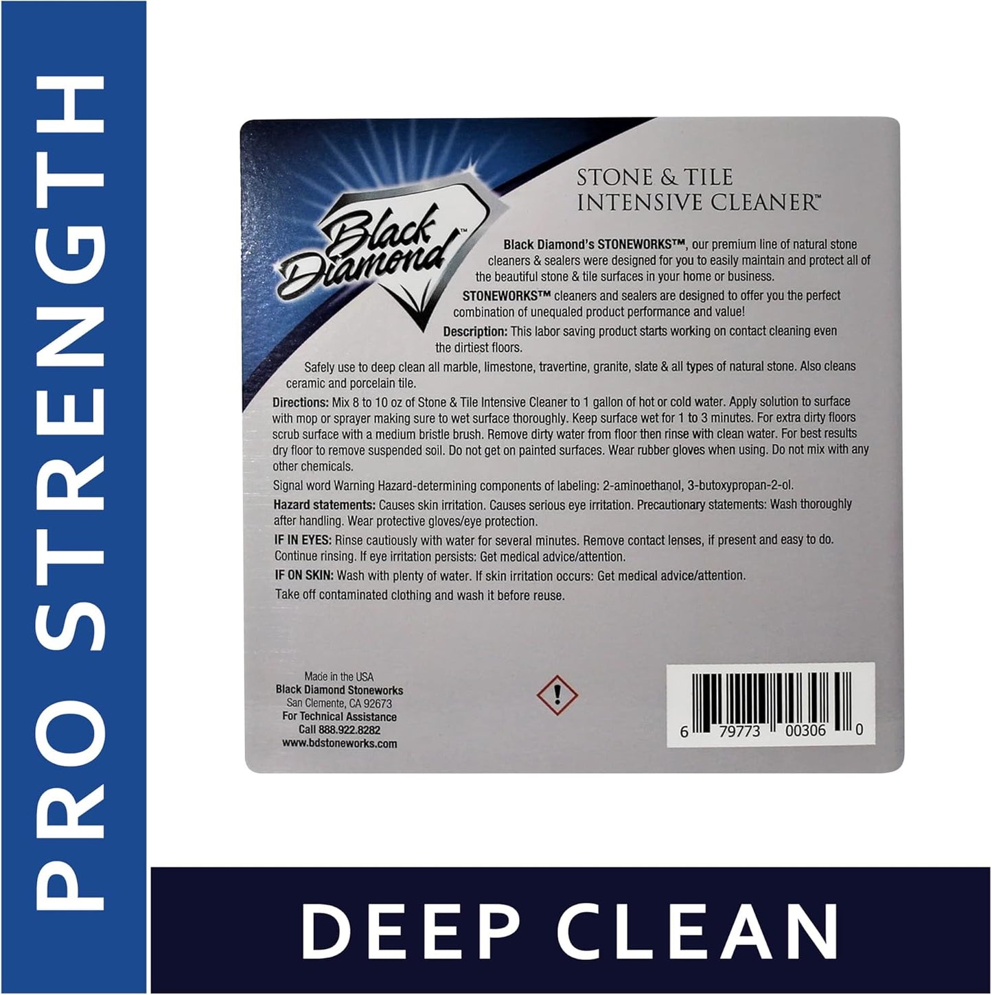 Black Diamond Stoneworks Stone & Tile Intensive Cleaner: Concentrated Deep Cleaner, Marble, Limestone, Travertine, Granite, Slate, Ceramic & Porcelain Tile.