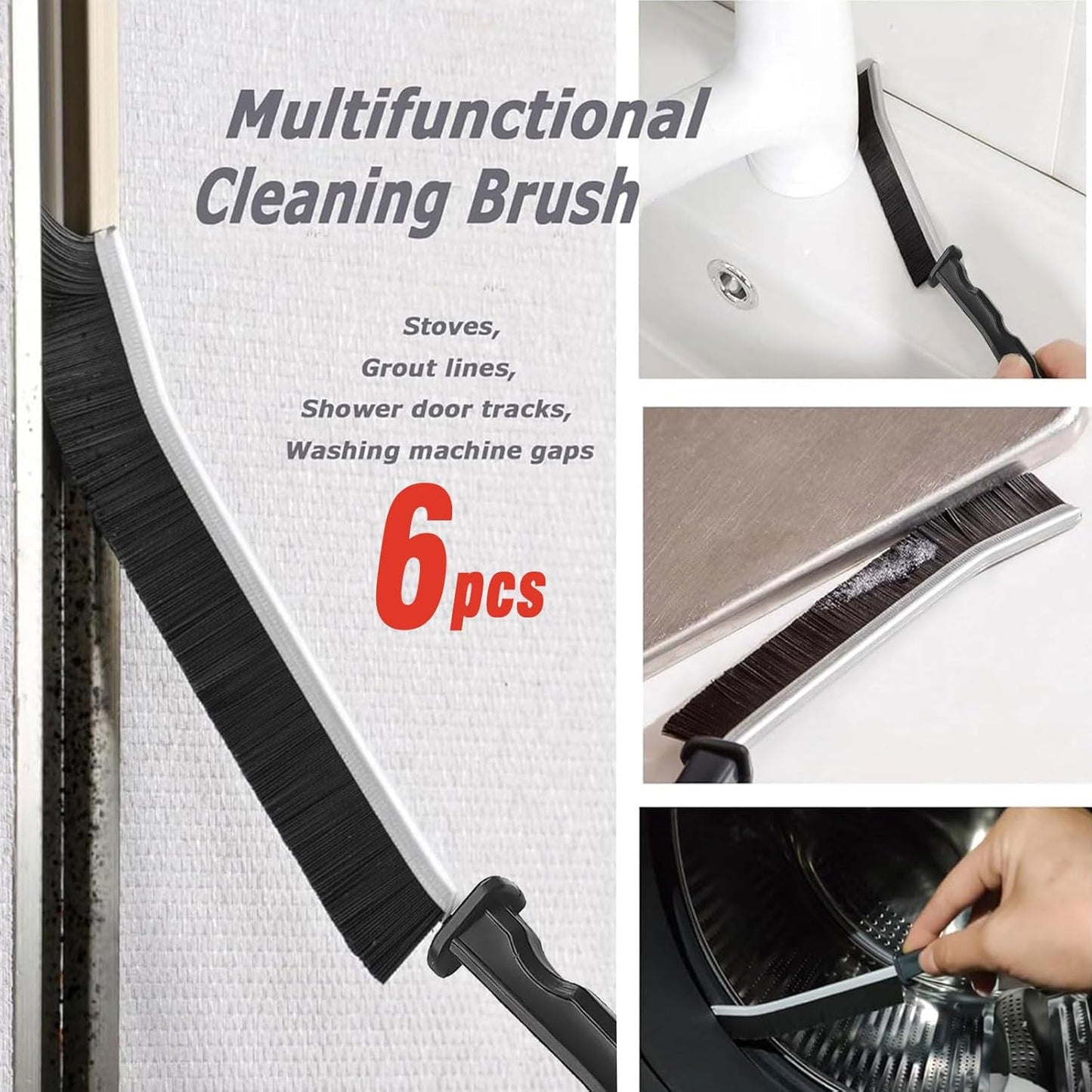 Crevice Cleaning Brush,Multifunctional Cleaning Brush Tool, Bathroom Gap Brush, Small Cleaning Brush, Grout Brush, Kitchen Brush, Cleaning Tools for Toilet, Bathroom, Home, Bathtub, Sink, Household