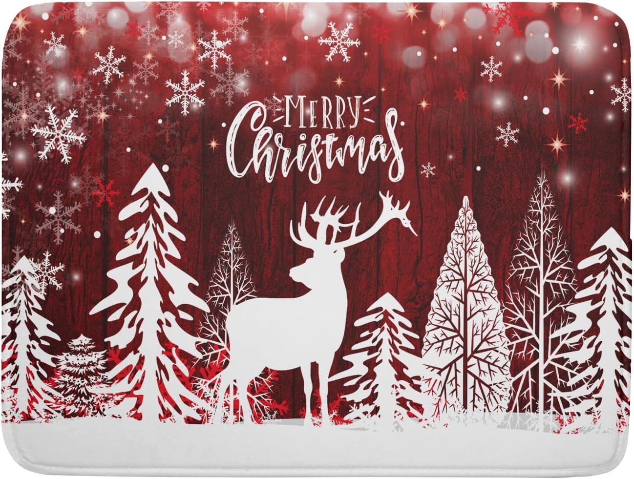 Christmas Dish Drying Mats for Kitchen Counter 16x18 Inch Merry Christmas Happy New Year Snowflake Microfiber Drying Mat Kitchen Accessories Fast Dry Dishes Pad Dish Rack Drainer Mat for Coffee Bar