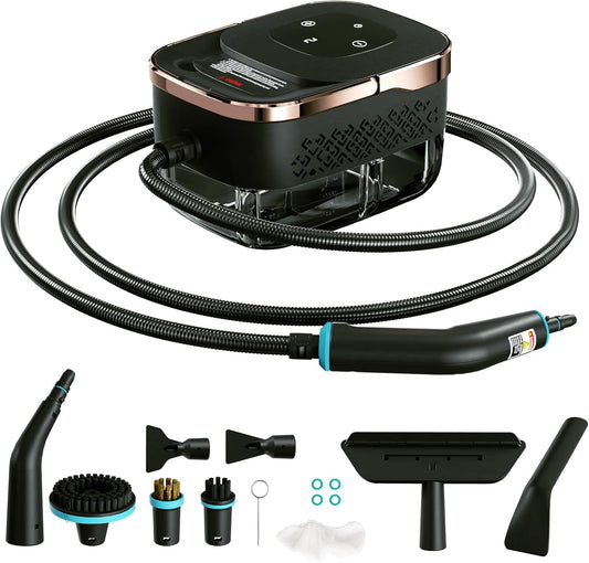 Steam Cleaner, Portable Steamer for Cleaning, Multipurpose Cleaning Steamer with Replacement Heads for Home, Dirt, Grease, Grout, Tile,Floor, Car Detailing