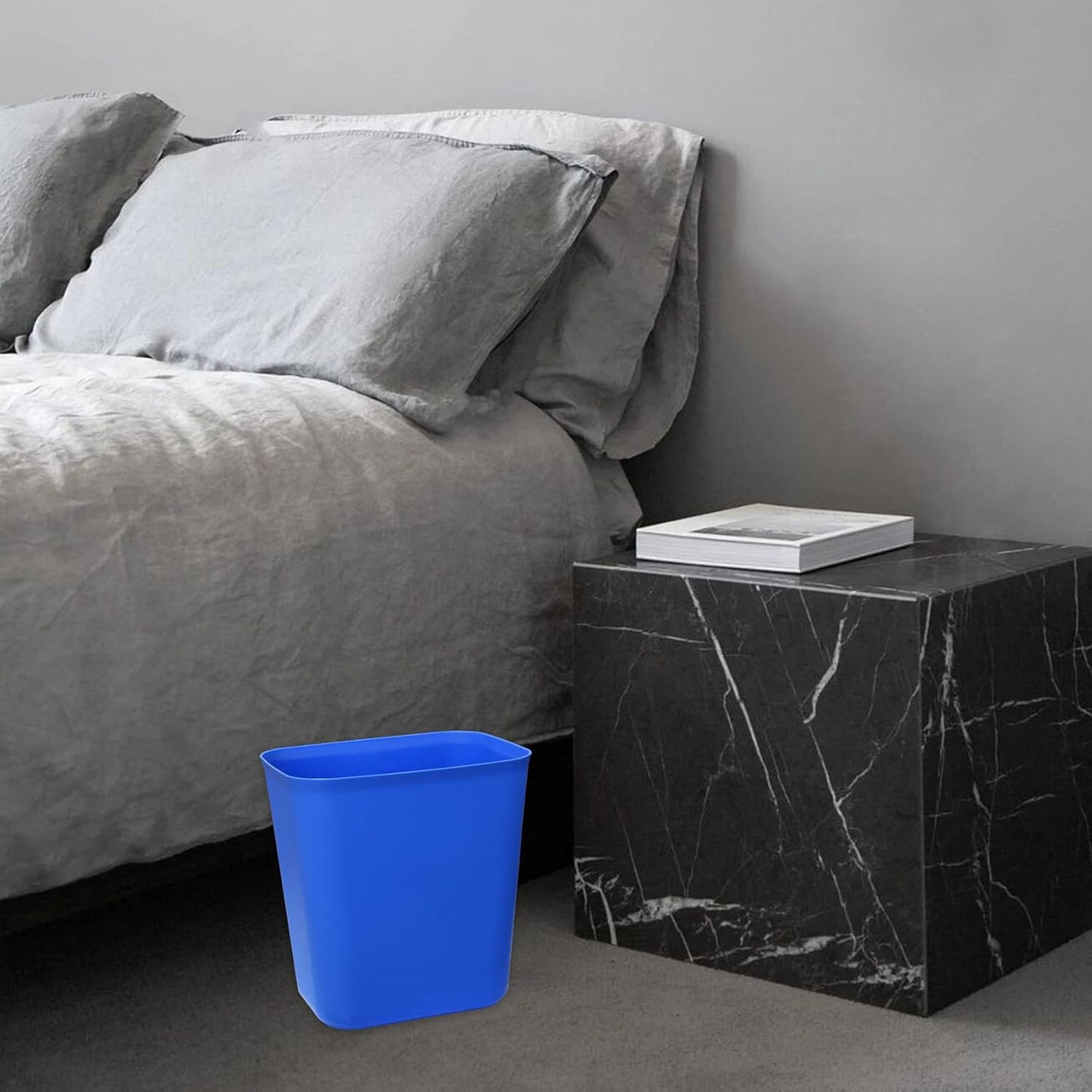 Nipogear 3 Gallons Efficient Trash Can Wastebasket, Fits Under Desk, Kitchen, Home, Office (Blue, 3 Gallons)