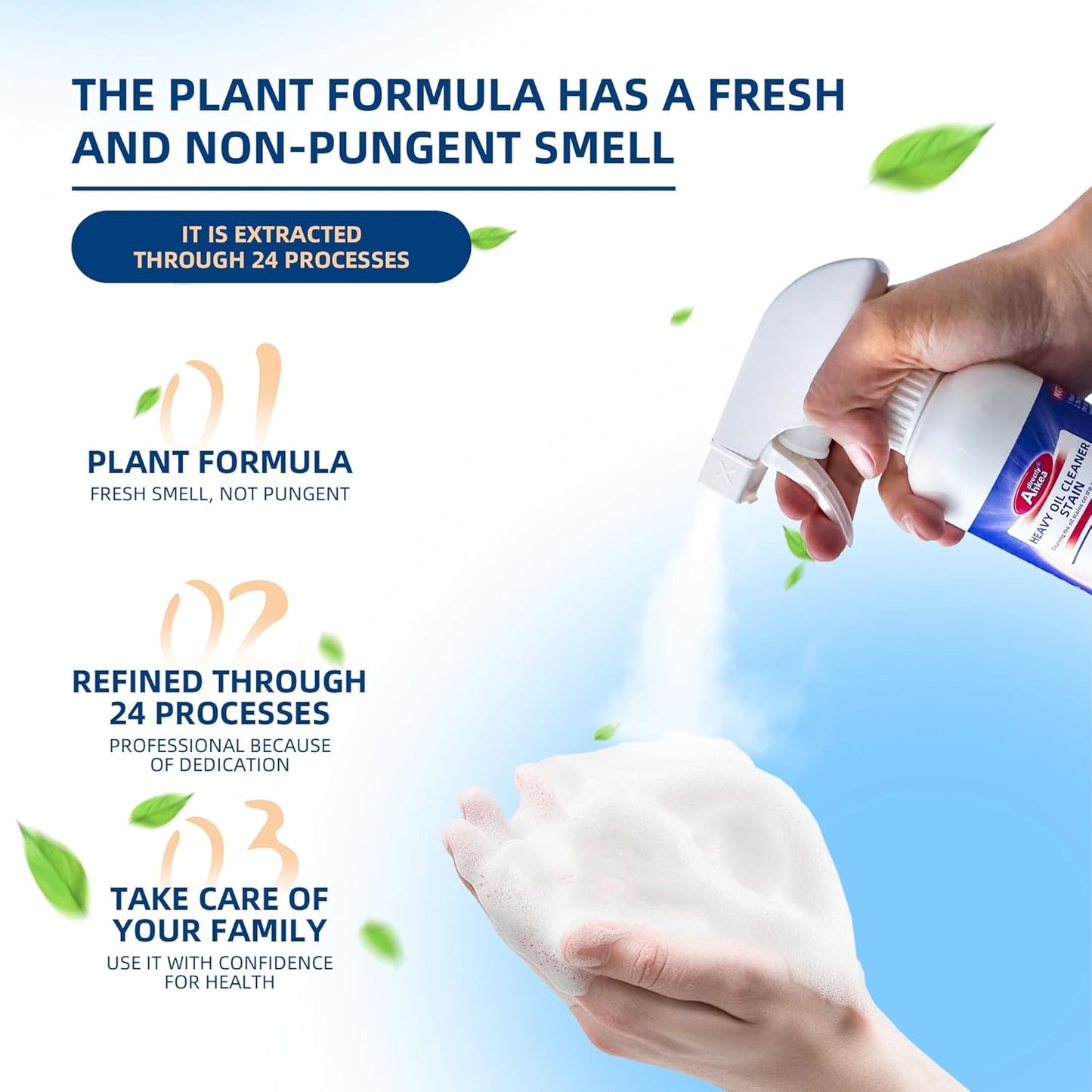 Oven Cleaner, 1PCS Heavy Oil Cleaner Stain, Effective Multi-Purpose Clean with Spray for Kitchen, Oven, Stove, Range Hood, Clean up Kitchen Oil Stains