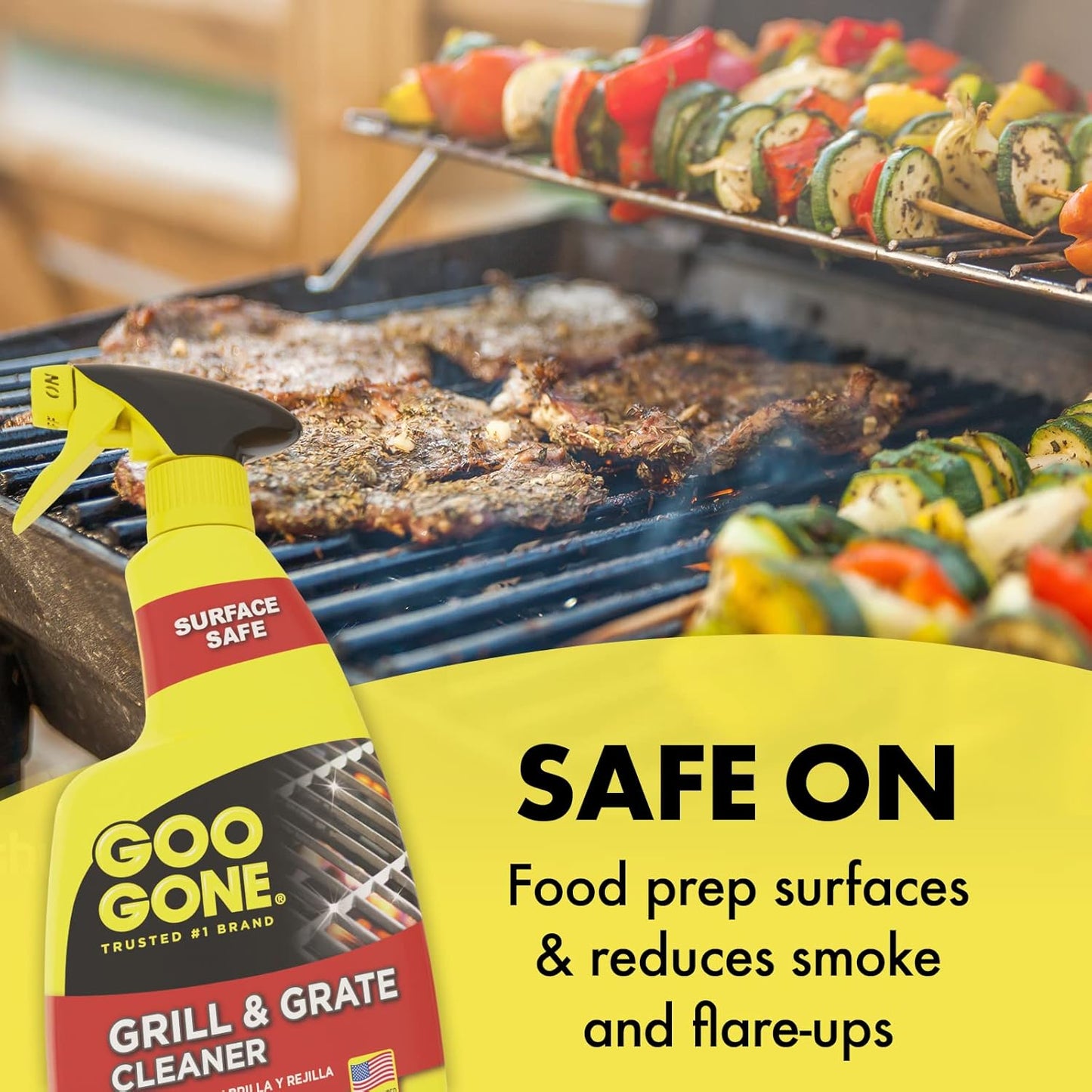 Goo Gone Grill and Grate Cleaner - 24 Ounce - Cleans Cooking Grates and Racks
