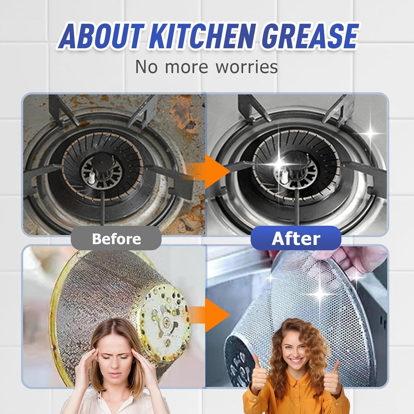 Kitchen Heavy Oil Cleaner, 2025 Newly Upgraded Heavy Duty Oil Stain Remover, 500 ML Multipurpose Cleaner Spray, Kitchen Degreaser Spray for Stovetops, Ovens, Range Hoods (1)