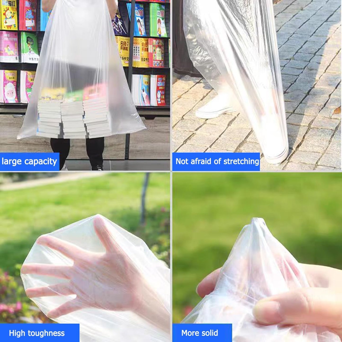 Trash Bags 17-18 Gallon Drawstring Garbage 26x33 inches Heavy Duty Plastic Garbage Bags for Household Kitchen Bedroom Bathroom Living room Office Restaurant Thickened Stretchy (108 Count)