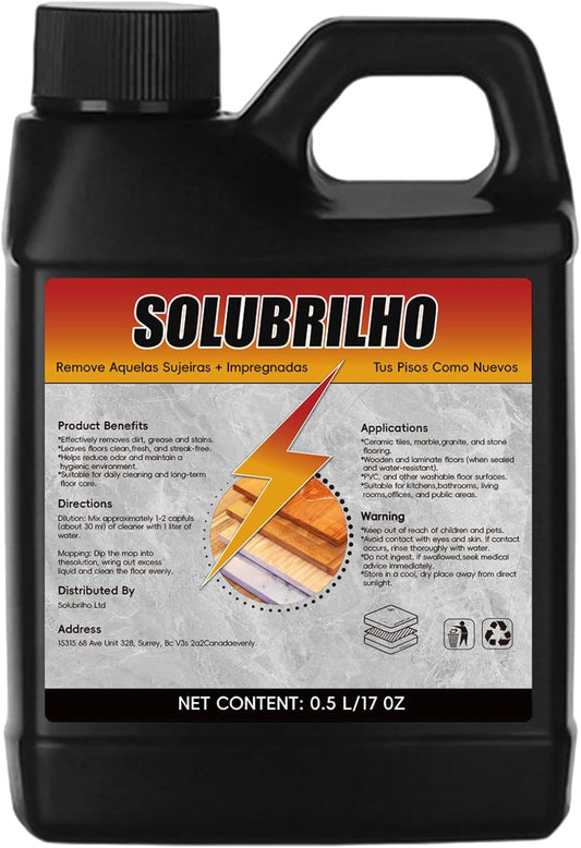 Tile Cleaner, Original Floor Cleaner Black Bottle, 0.5L Multipurpose Powerful Stain Removing Liquid, Stone and Tile Polishing Cleaner for Multi-surfaces, Kitchen, Tiles, Porcelain (1)