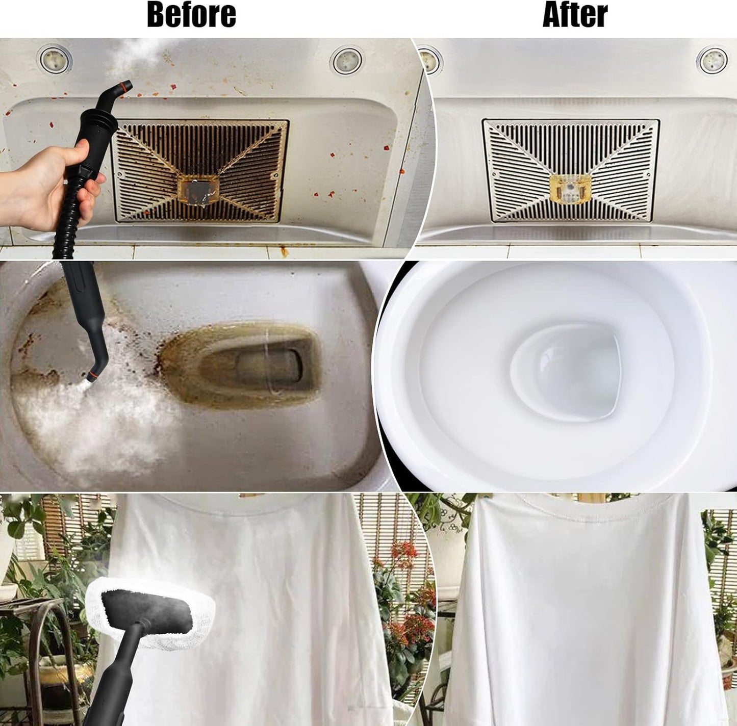 COSTWAY Handheld MultiPurpose Steam Cleaner with 17 Pieces, 350ml Large Capacity Steam Mop Continuous Fill water, Portable Chemical-Free Steamer for Home Use, Floors, Windows, 1400W, Yellow