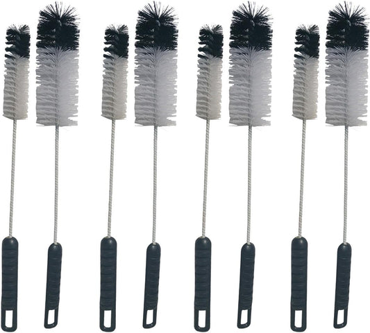 NewFerU Wire Bottle Cleaning Brush Set Small Large Thin Long Handle, Utility Cleaner Bendable Flexible for Narrow Neck Skinny Spaces of Water Beer Wine Baby Bottles Pipe Tube Flask Decanter (8)