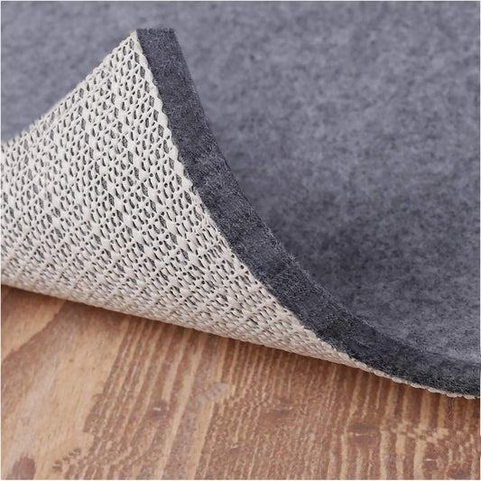 Non Slip Rug Pad Grippers - 10x14, 1/4" Thick, Felt + Rubber Double Layers Area Carpet Mat Tap, Provides Protection and Cushioning for Hardwood or Tile Floors