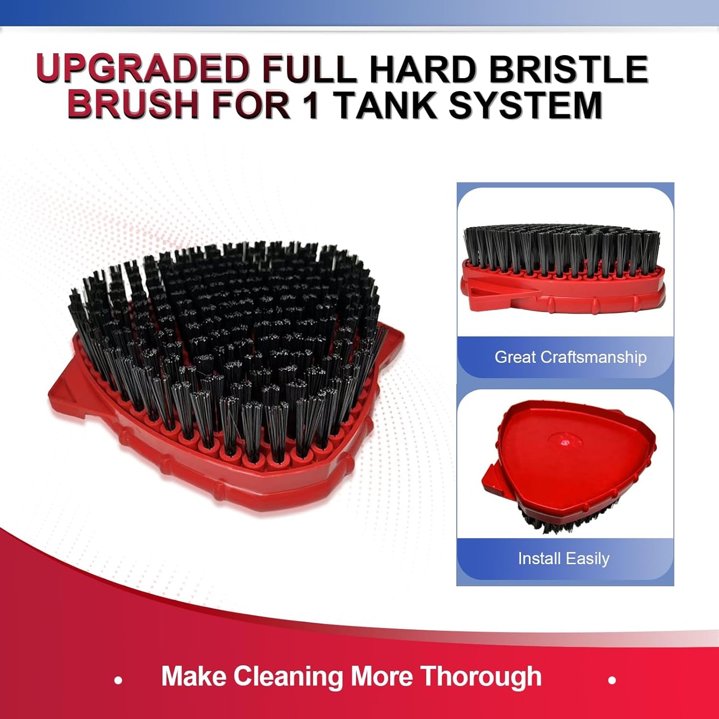 Upgraded Scrub Brush Compatible with O-Cedar EasyWring 1 System 7 Pack Triangle Mop Reusable Mop Pads Mop Head Mop Replacement Set with Base for Deep Clean White