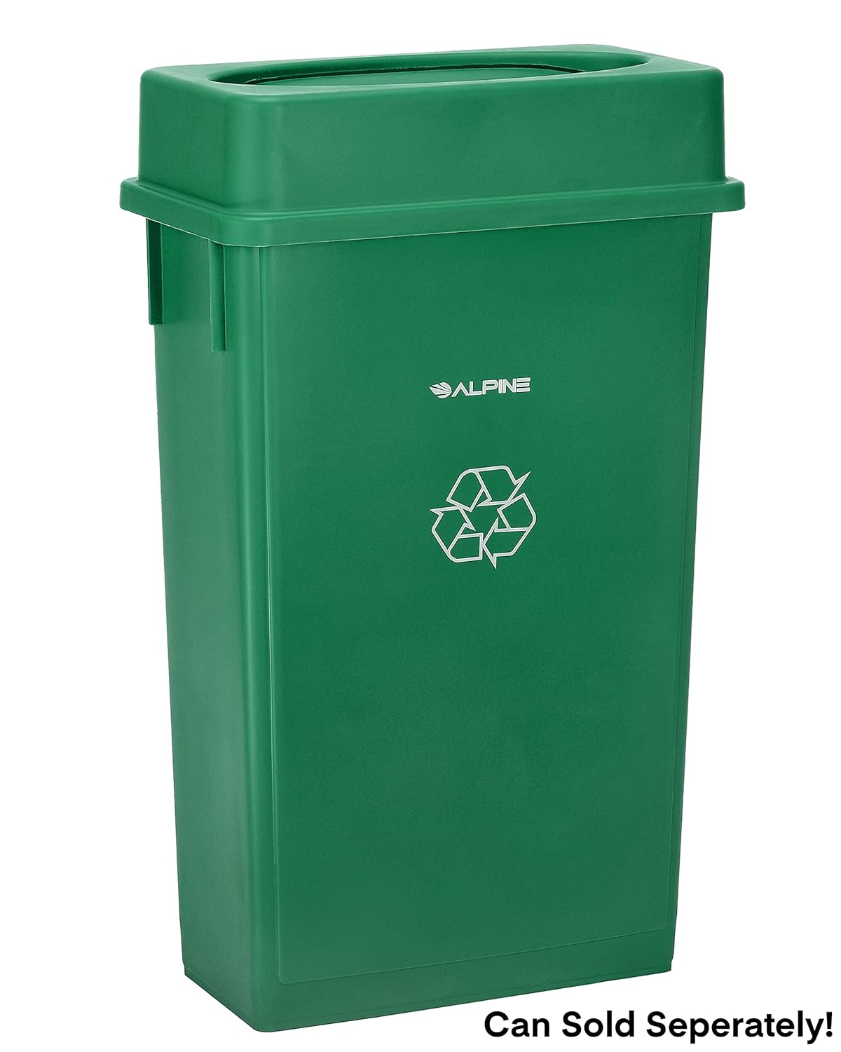 Alpine 23 Gallon Slim Trash/Recycling BIN Swing LID Green