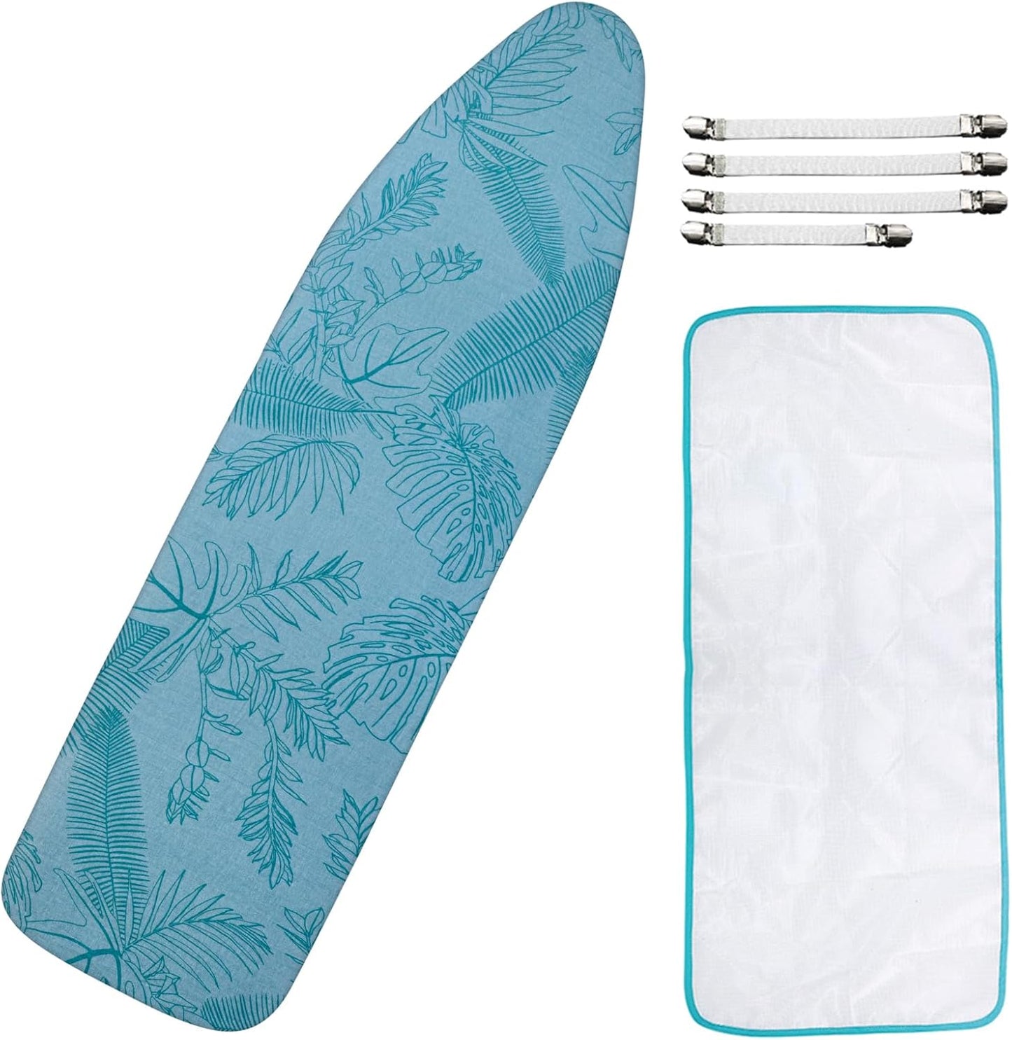 Dalykate Ironing Board Cover and Pad, 15" x 54", Thick Padding, Elastic Edge, Scorch & Stain Resistant, Includes Fasteners & Mesh Cloth