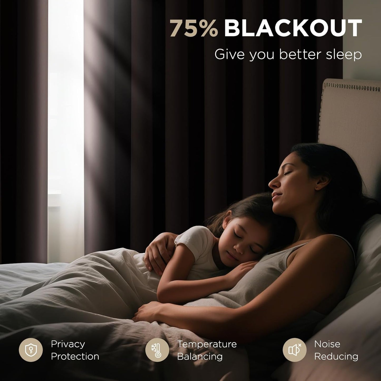 Joydeco Blackout Door Curtain for Doorway Privacy 78 Inches Long, Grommet Closet Curtain for Open Closet, Room Divider for Bedroom Living Room (Chocolate, 40Wx78L, 1 Panel)