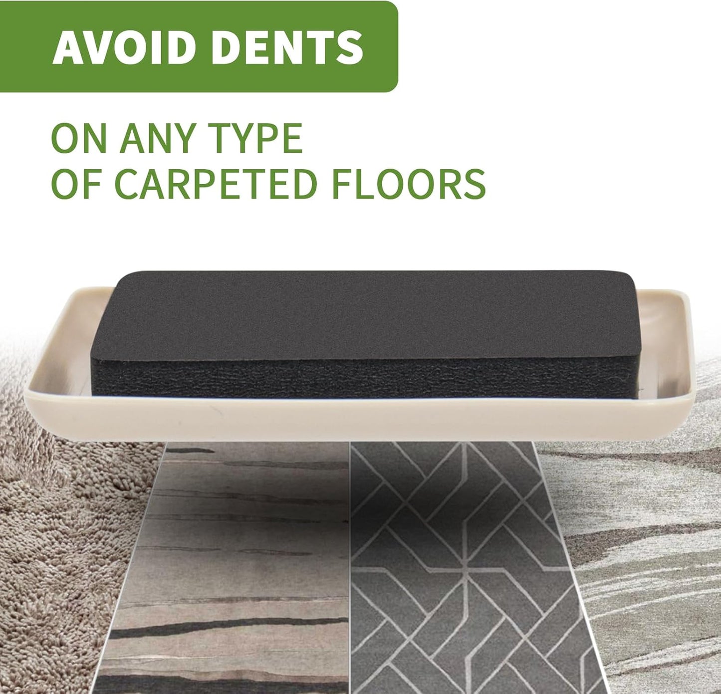 Furniture Sliders for Carpet 16 PCS - 3 1/2 inch Furniture Moving Slider Chair Legs Floors Protectors Square Furniture Movers Sliders – Move Your Furniture Easy & Safely(for Carpet)