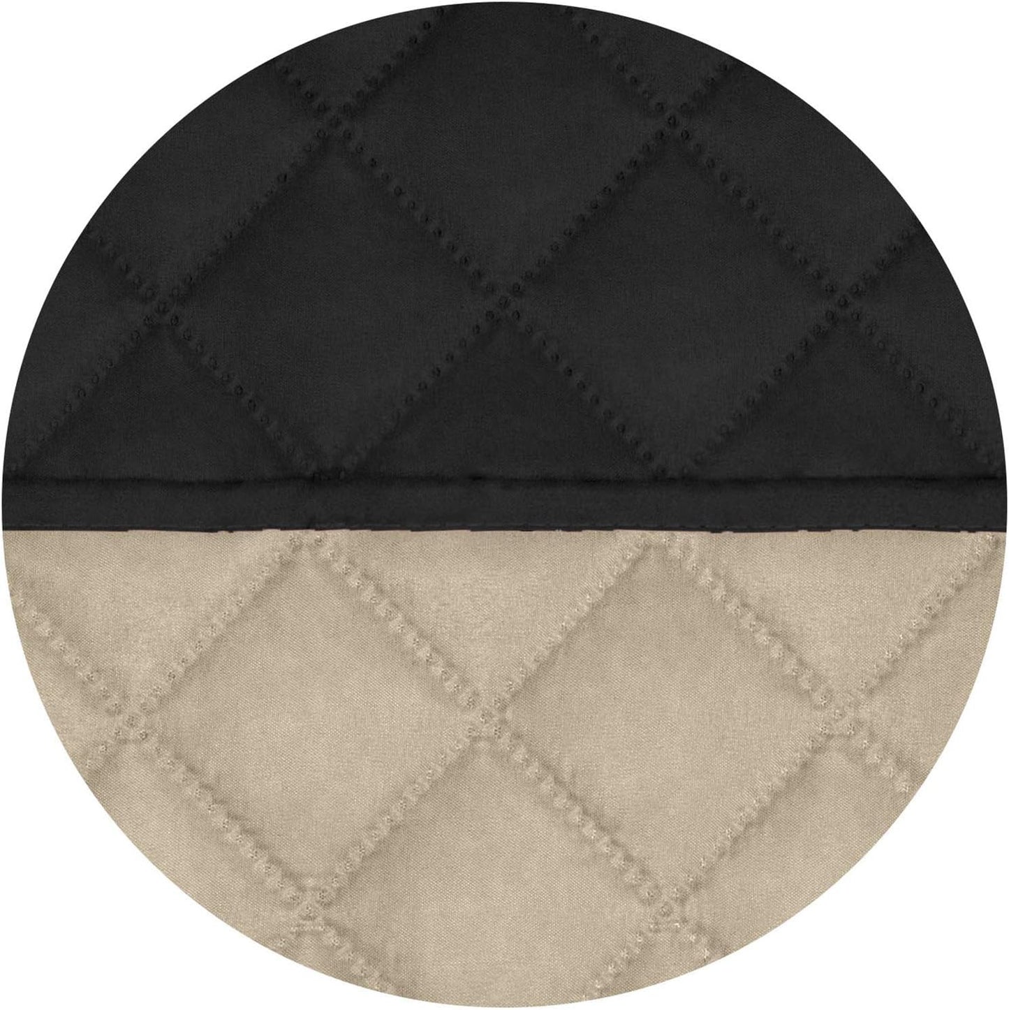 PureFit Reversible Quilted Oversized Recliner Sofa Cover, Water Resistant Furniture Protector, Washable Couch Cover with Elastic Straps for Kids, Dogs, Pets (Large, Black/Beige)