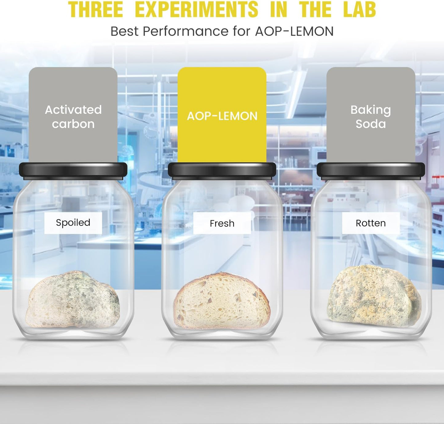 Fridge Deodorizer Odor Eliminator - Refrigerator Cleaner Freshener For Home, Smell Remover For Kitchen, More Effective Than Baking Soda Bamboo Air Purifier Bags(3Packs)