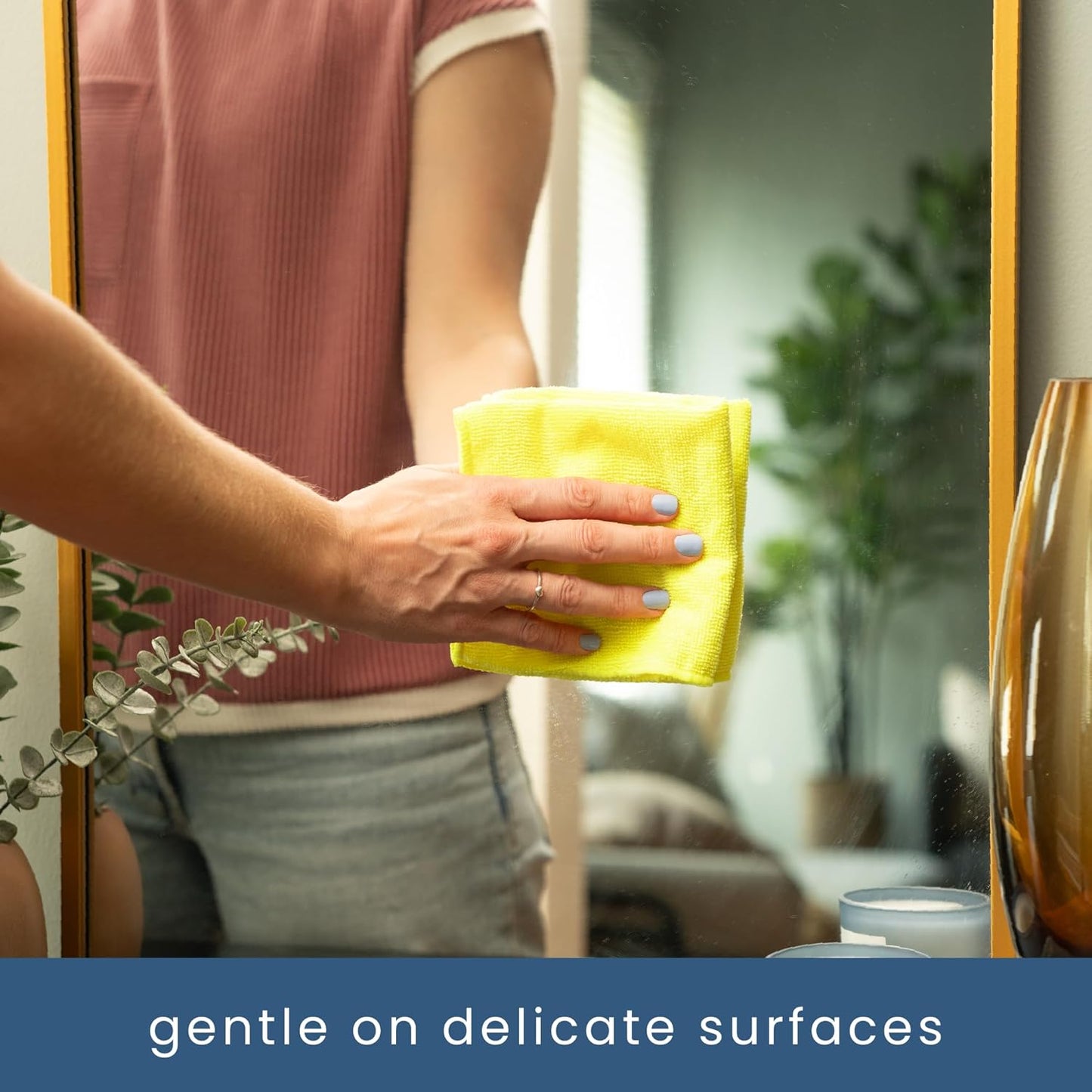 S&T INC. 50 Pack Microfiber Cleaning Cloth, Bulk Towels for Home, Reusable Microfiber Towels for Cars, Cleaning Rags, Assorted, 11.5 Inches x 11.5 Inches, 50 Count