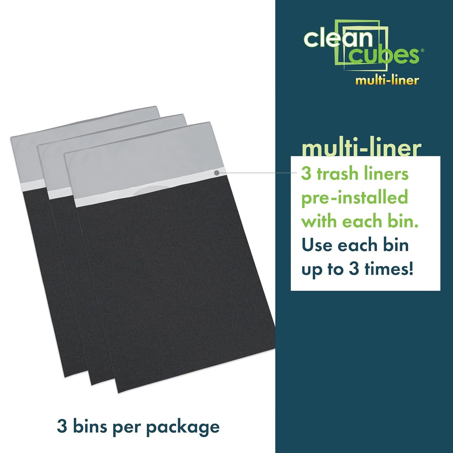 30 Gallon Disposable Pop-Up Trash Cans (3-Pack, Multi-Liner) with Fitted Bags – Foldable Garbage & Recycling Bins for Parties, Events & Kitchen (Black 30" H x 14" W x 17" D)