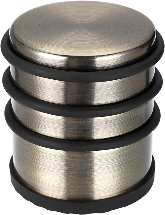 Sumnacon Heavy Duty Floor Door Stopper No Drill - Durability Stainless Steel Door Stop with Anti-Skid Rubber - Decorative Safety Doorstop for Home Office Commercial Industrial Decor, Bronze