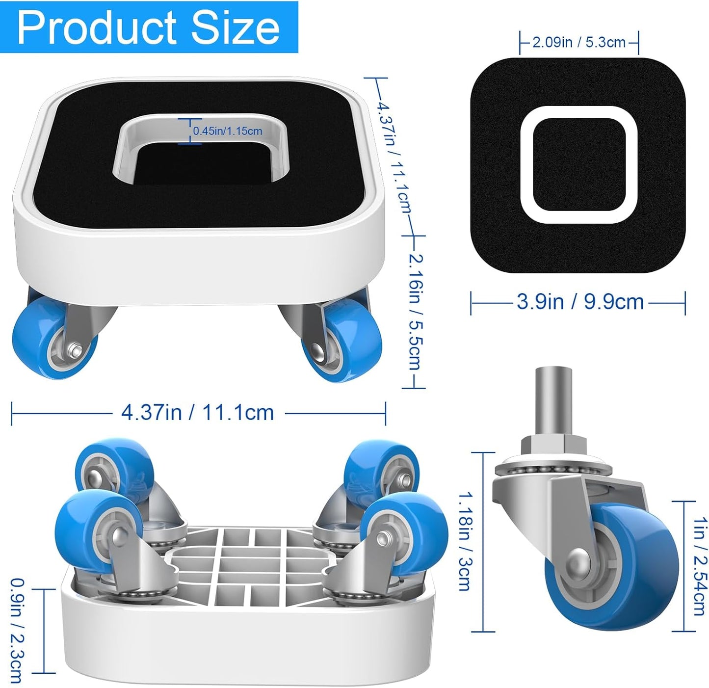 New Upgrade Furniture Sliders, Furniture Movers with Wheels, Furniture Dolly with 360° Rotatable Wheels, Appliance Roller for Moving Heavy Sofa Load Capacity Up to 750lb
