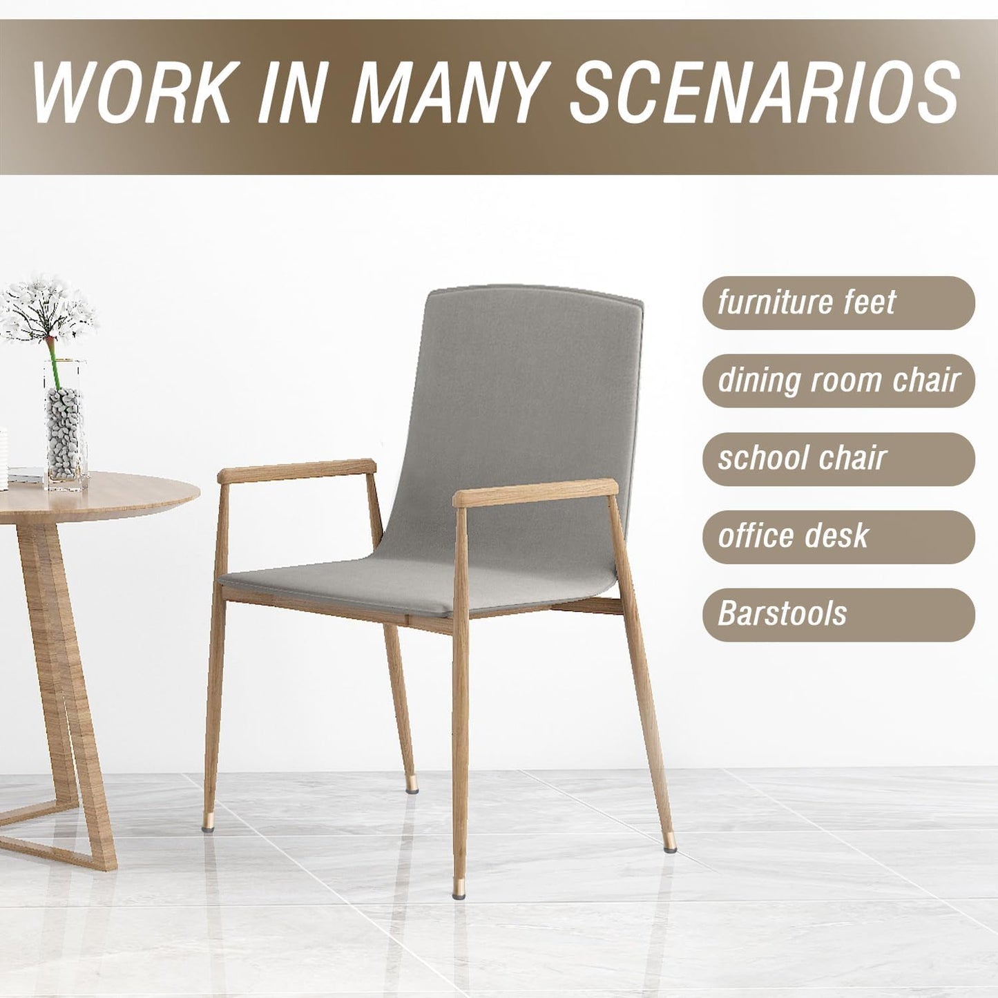 40 Pack Extra Small Chair Leg Floor Protectors Silicone Covers to Protect Floors Universal XS Clear Fit (8/16"-15/16")