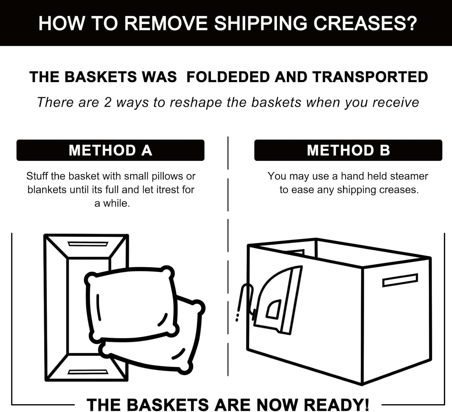 OIAHOMY 3 Pack Storage Basket for Organizing, 13''X9.85''X8.7'' Storage Bins,Woven Basket Basket with Handles, Toy Storage Basket Bin,Stylish Room Decor Basket, Brown & Black