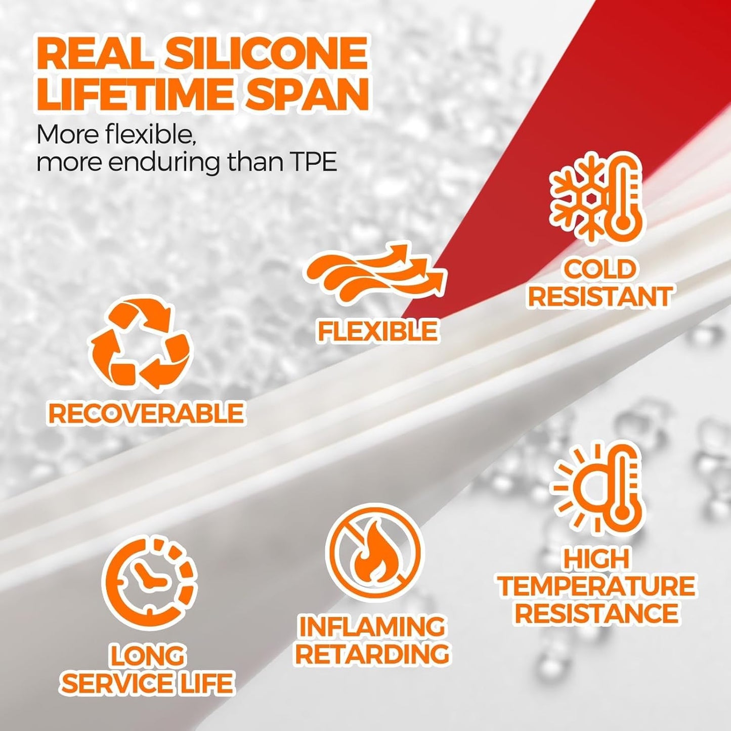 Holikme Weather Stripping 41 inch Door Draft Stopper Under Door Draft Blocker Doors Sweep Noise Stopper Strong Adhesive Transparent