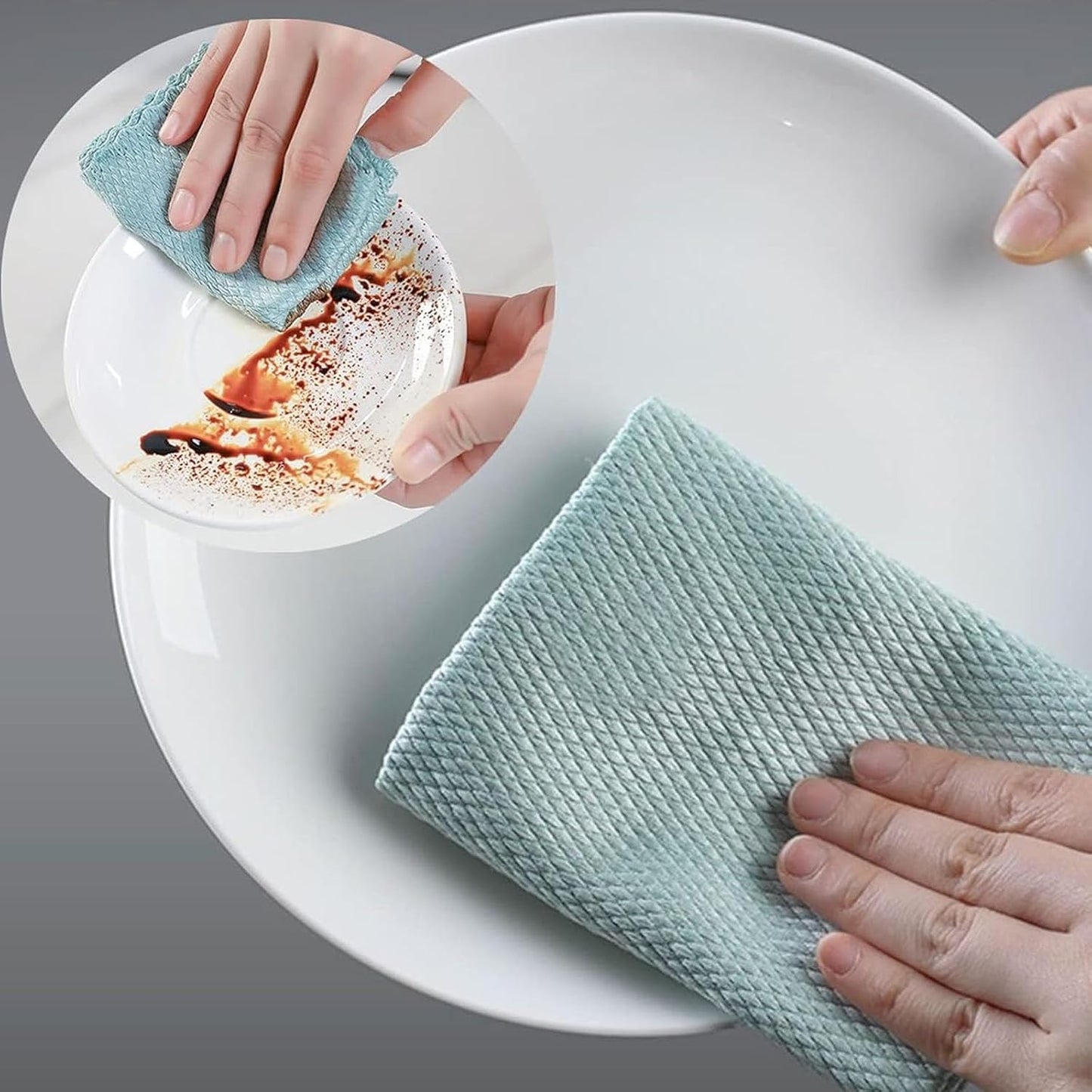 Microfiber Glass Cleaning Cloth, 10 Multi-Functional Reusable Lint Free Cloths,Stainless Steel Windshield Shower Window Cleaning Cloth, Suitable for Home, Kitchen and Auto,Glasses, Mirrors, Screens