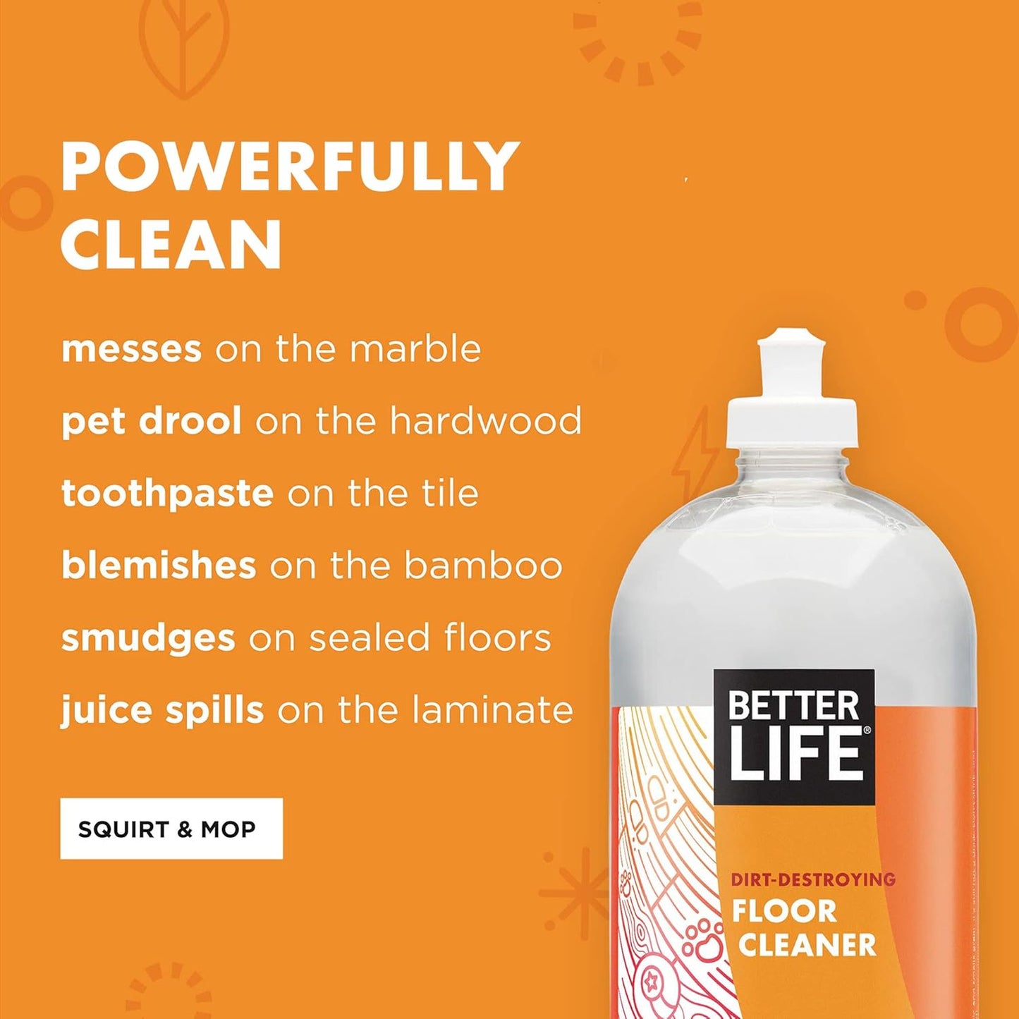 Better Life Floor Cleaner - Liquid Multipurpose Cleaner for Wood, Tile, Laminate, Vinyl, Bamboo - Hardwood Floor Cleaner for Mopping - Citrus Mint, 32 Fl Oz (Pack of 2)