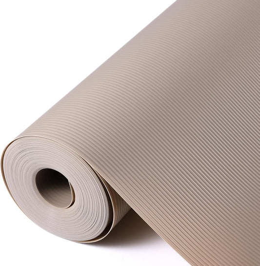 Shelf Liners for Kitchen Cabinets Drawer Liner Non Adhesive Cupboard Mat EVA Material Waterproof Refrigerator Mats Washable Fridge Liner for Cupboard and Desks Liner Beige 11.8 x 118 Inches