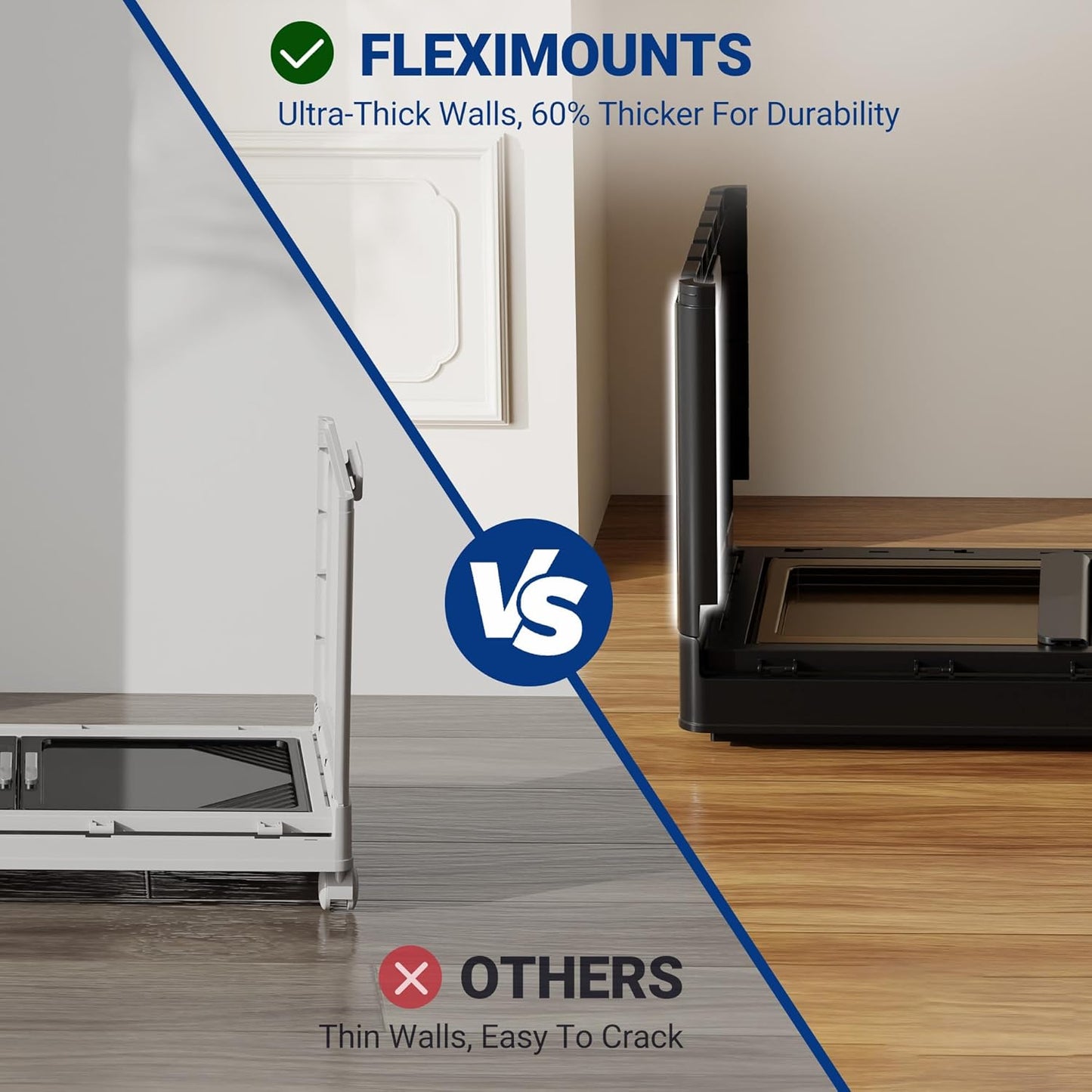 FLEXIMOUNTS 228 QT Stackable Storage Bins With Lids, Collapsible Plastic Storage Bins With Doors and Built-in Wheels For Home Dorm Closet Organizers and Storage, 3 Pack Cubes, Black