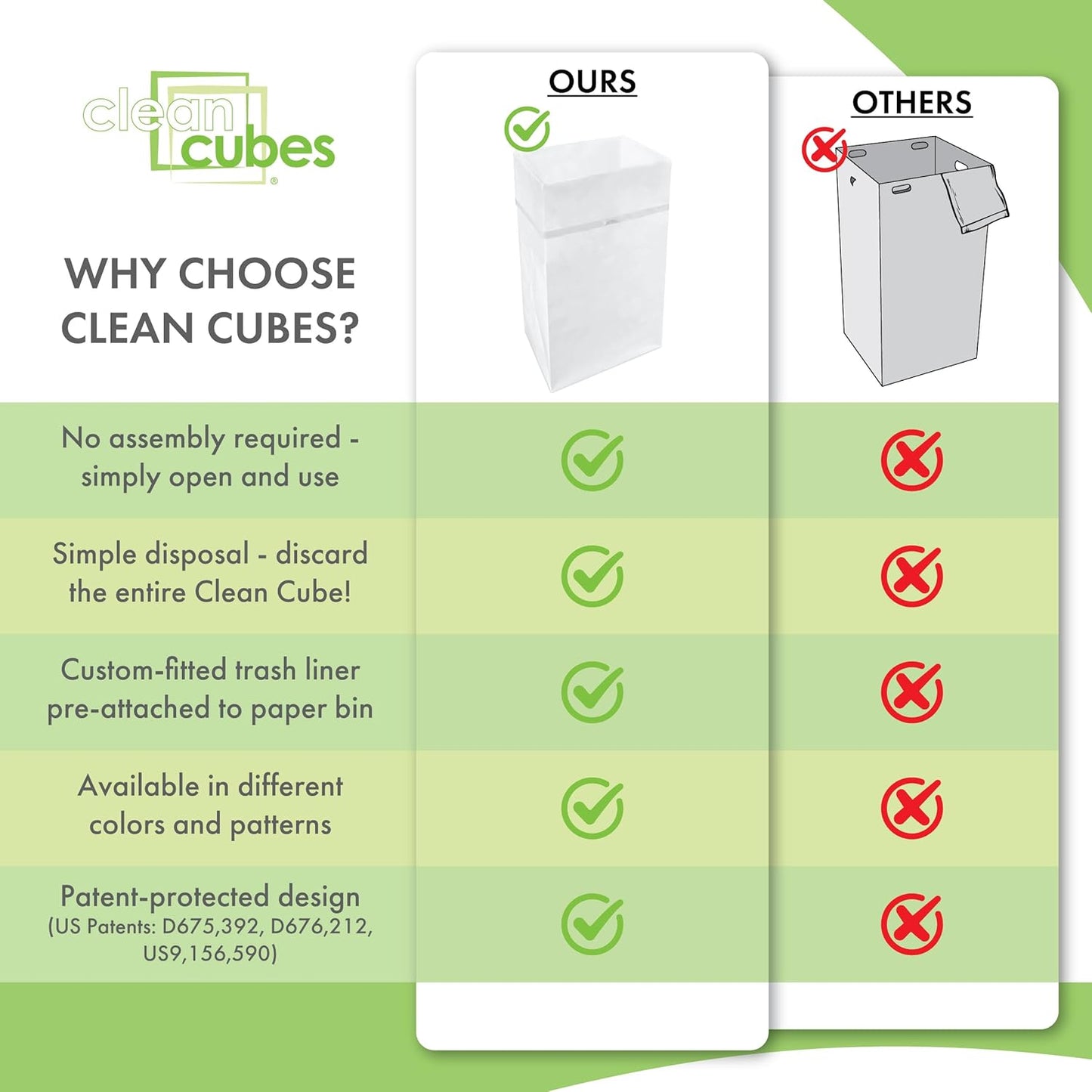 30 Gallon Disposable Pop-Up Trash Cans (3-Pack) with Fitted Bags – Foldable Garbage & Recycling Bins for Parties, Events & Kitchen (White, 30" H x 14" W x 17" D)