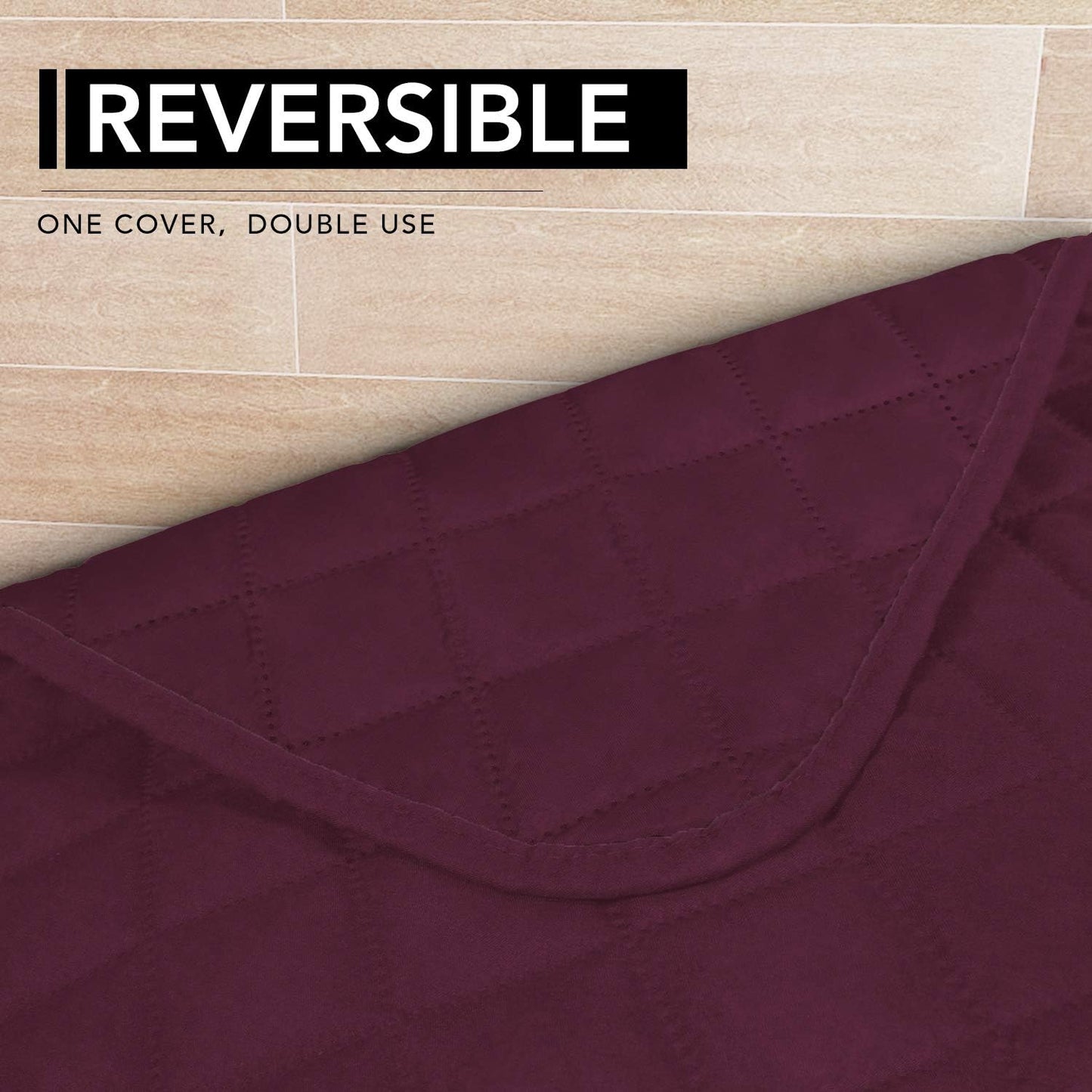 Easy-Going Sectional Couch Covers for Dogs L Shape Sofa Cover Reversible Sofa Slipcover Chaise Lounge Cover Furniture Protector Cover for Pets Dog Cat (42 x 52 inches, Wine/Wine)