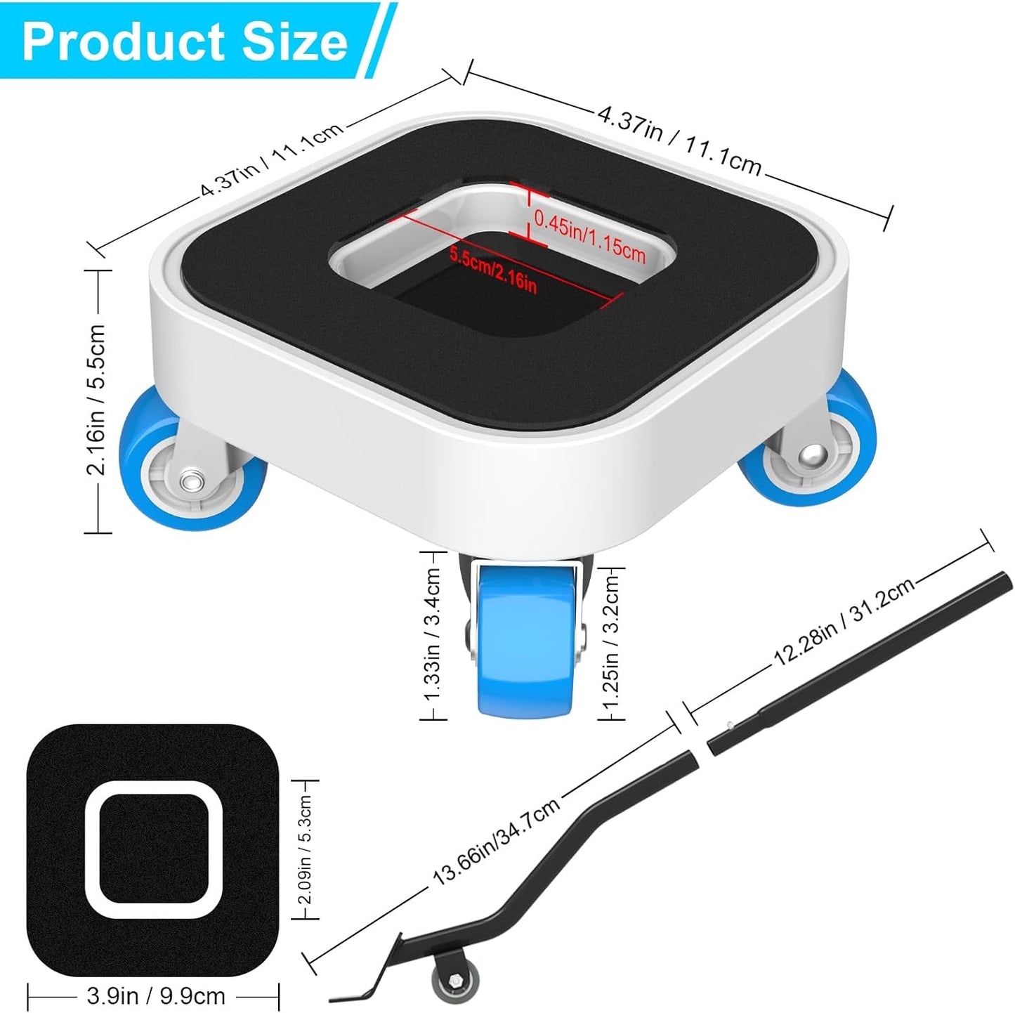 New Upgrade Furniture Sliders, Furniture Dolly with 360° Rotatable Wheels, Furniture Movers for Moving Heavy Duty Sofa, Bed, Load Capacity Up to 900lb